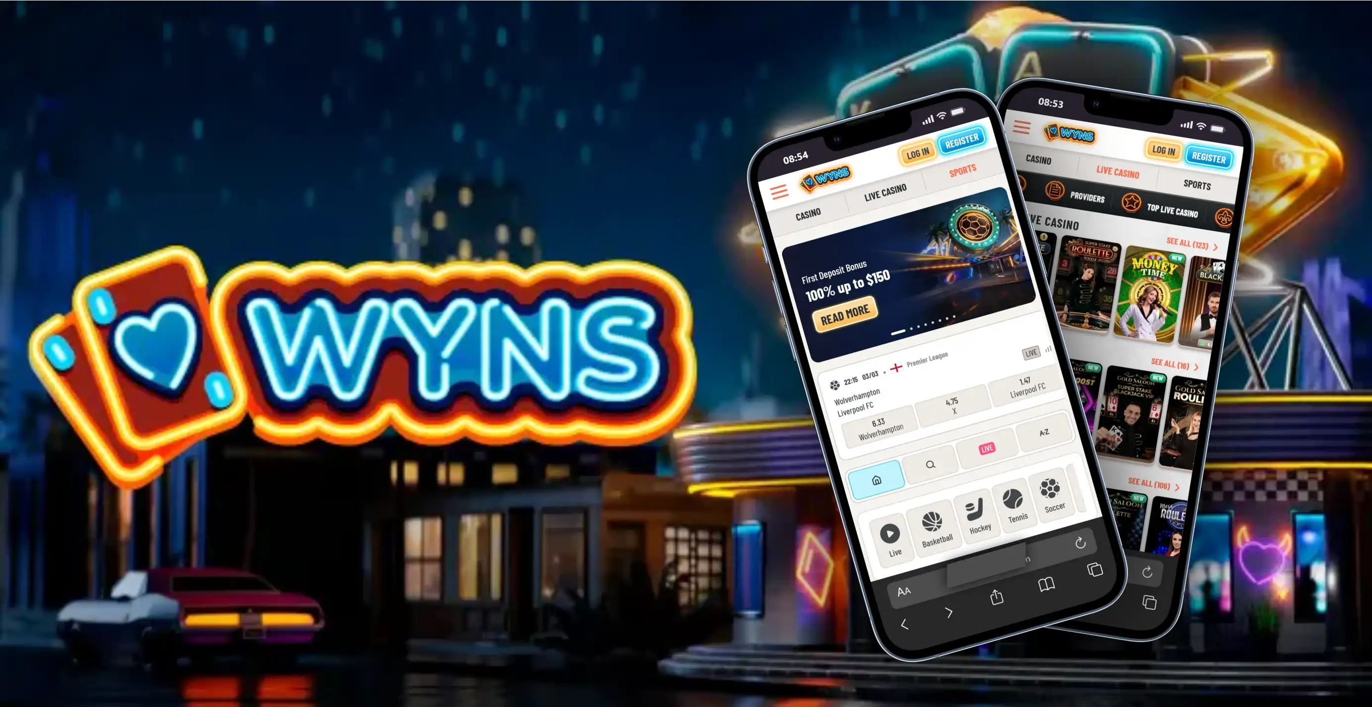 Wyns Casino App-Screenshot